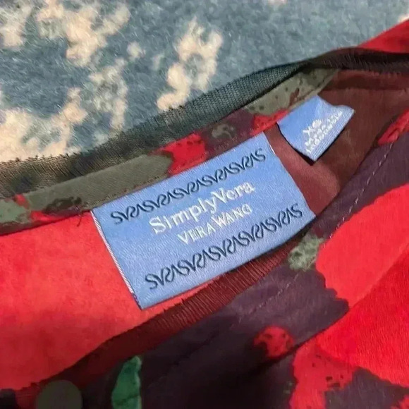 Vera Wang abstract sequin mesh hi-low pocket dress XS - Picture 2 of 10